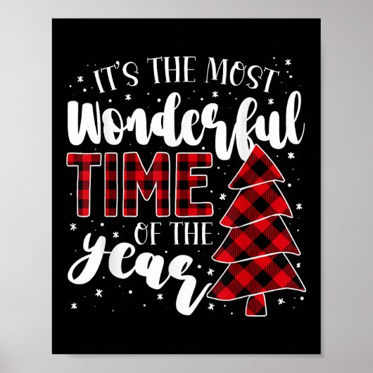 Kerstbomen Het is de mooiste tijd van de Poster (Voorkant)