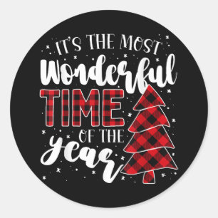 Kerstbomen Het is de mooiste tijd van de Ronde Sticker
