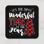 Kerstbomen Het is de mooiste tijd van de Vierkante Visitekaartje (Achterkant)