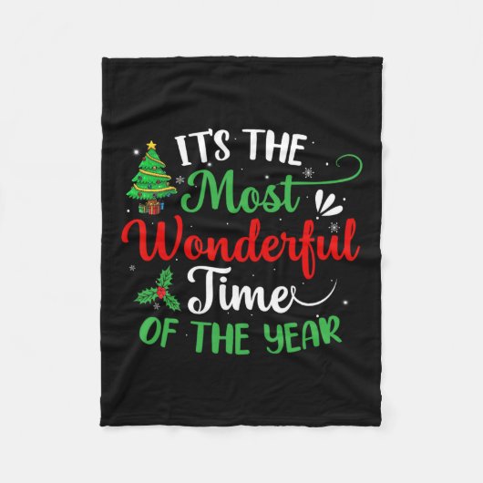 Kerstbomen het mooiste moment van de fleece deken (Voorkant)