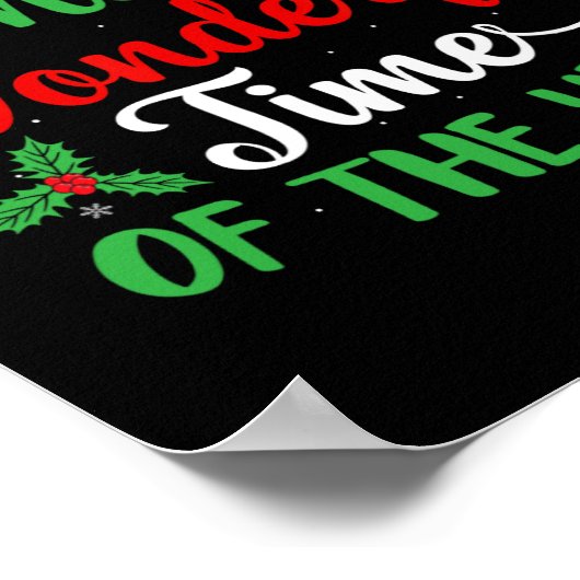 Kerstbomen het mooiste moment van de poster (Hoek)