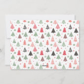 Kerstbomen Holiday Fotokaart Feestdagenkaart (Achterkant)