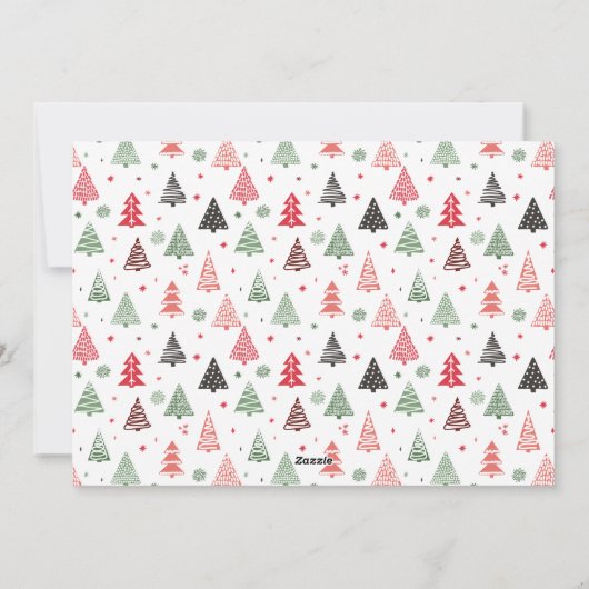 Kerstbomen Holiday Fotokaart Feestdagenkaart (Achterkant)