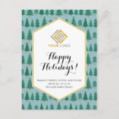 Kerstbomen Holiday Moderne Logo Business Briefkaart (Voorkant)