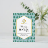 Kerstbomen Holiday Moderne Logo Business Briefkaart (Staand voorkant)