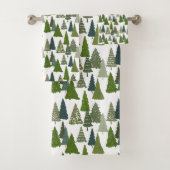 Kerstbomen Holiday Pattern Bad Handdoek (Insitu)