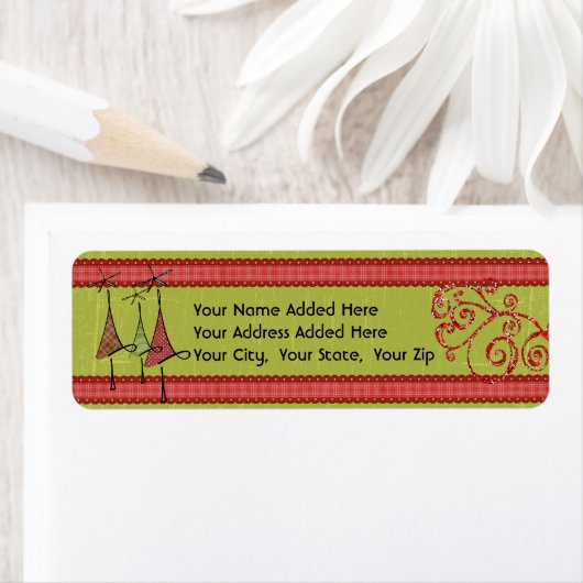 Kerstbomen Holiday Return Address Labels (Insitu)