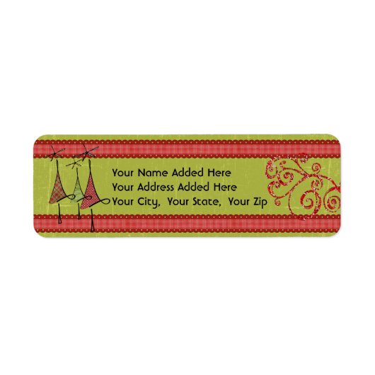 Kerstbomen Holiday Return Address Labels (Voorkant)