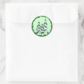 KERSTBOMEN & HOLLY DOOR SHARON SHARPE RONDE STICKER (Tas)
