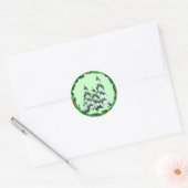 KERSTBOMEN & HOLLY DOOR SHARON SHARPE RONDE STICKER (Envelop)