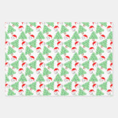 Kerstbomen, honkbal, kerstmanhoeden inpakpapier vel (Voorkant 3)