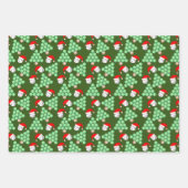 Kerstbomen, honkbal, kerstmanhoeden inpakpapier vel (Voorkant 2)