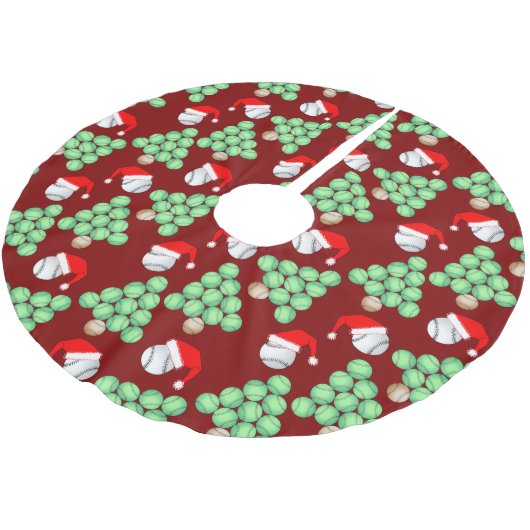 Kerstbomen, honkbal, kerstmanhoeden kerstboom rok (Gekanteld)