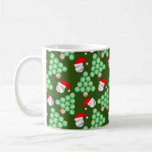 Kerstbomen, honkbal, kerstmanhoeden koffiemok