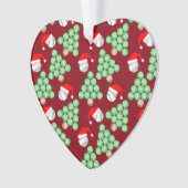 Kerstbomen, honkbal, kerstmanhoeden ornament (voorkant)
