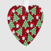 Kerstbomen, honkbal, kerstmanhoeden ornament (voorkant)