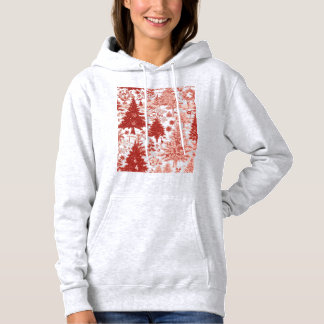 Kerstbomen hoodie voor vrouwen