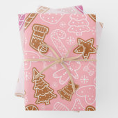  kerstbomen horen sterren kerst inpakpapier vel (In situ)