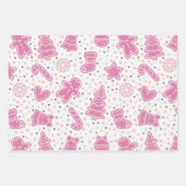 kerstbomen horen sterren kerst inpakpapier vel (Voorkant 3)