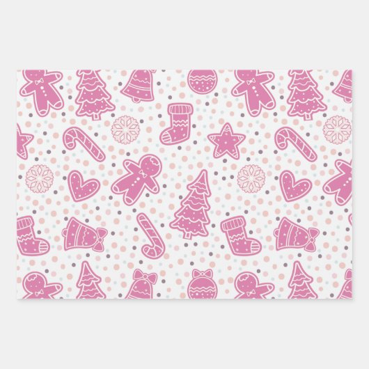  kerstbomen horen sterren kerst inpakpapier vel (Voorkant 3)