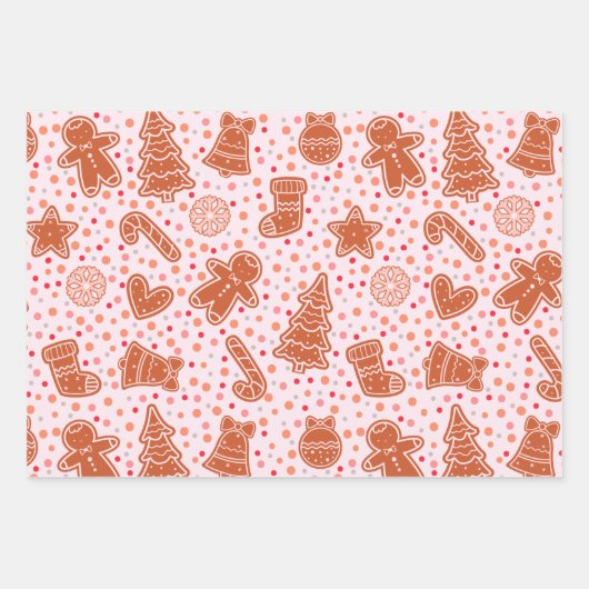  kerstbomen horen sterren kerst inpakpapier vel (Voorkant 2)