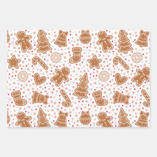 kerstbomen horen sterren kerst inpakpapier vel (Voorkant)