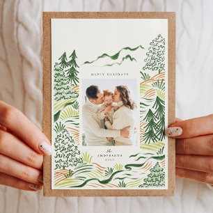 Kerstbomen illusioneren vakantie fotokaart feestdagenkaart