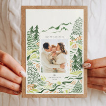 Kerstbomen illusioneren vakantie fotokaart