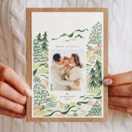 Kerstbomen illusioneren vakantie fotokaart feestdagenkaart