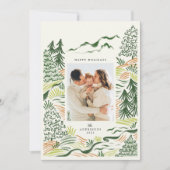 Kerstbomen illusioneren vakantie fotokaart feestdagenkaart (Voorkant)