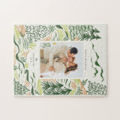 Kerstbomen illustatie vakantie familie foto legpuzzel (Horizontaal)