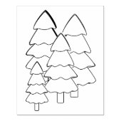 Kerstbomen illustratie kunststempel rubberstempel (Afrduk)