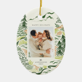 Kerstbomen illustratie vakantiefoto keramisch ornament