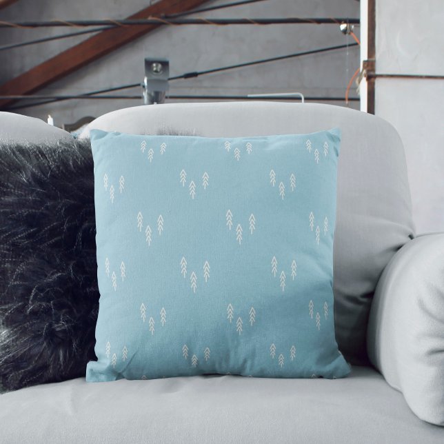 Kerstbomen in blauw en witte lumbale piloot kussen (Creator heeft geüpload)