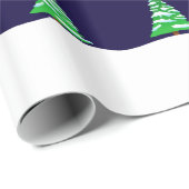 kerstbomen in de sneeuwverpakking cadeaupapier (Rol Hoek)