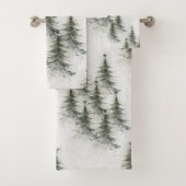 Kerstbomen in het bos bad handdoek (Insitu)