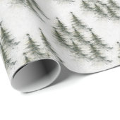 Kerstbomen in het bos cadeaupapier (Rol Hoek)