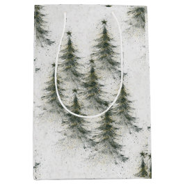 Kerstbomen in het bos medium cadeauzakje