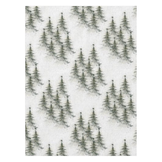 Kerstbomen in het bos tafelkleed (Voorkant)