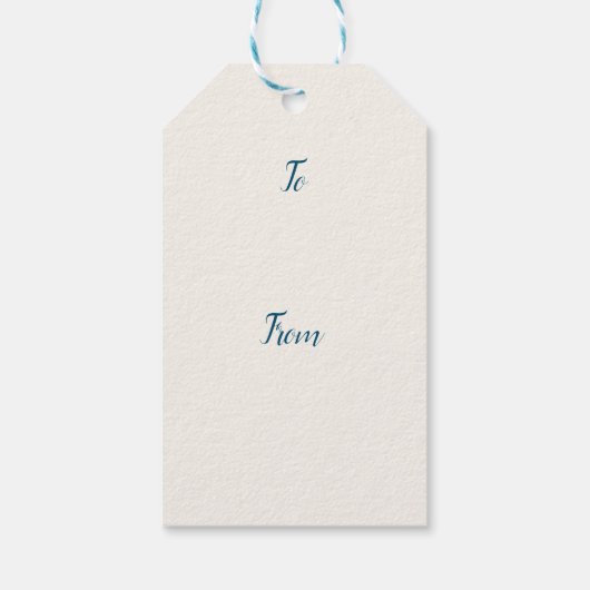 Kerstbomen in kleurrijke sneeuw cadeaulabel (Achterkant)