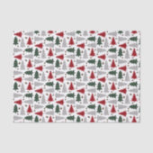 Kerstbomen in landelijke stijl tissuepapier (Voorkant)