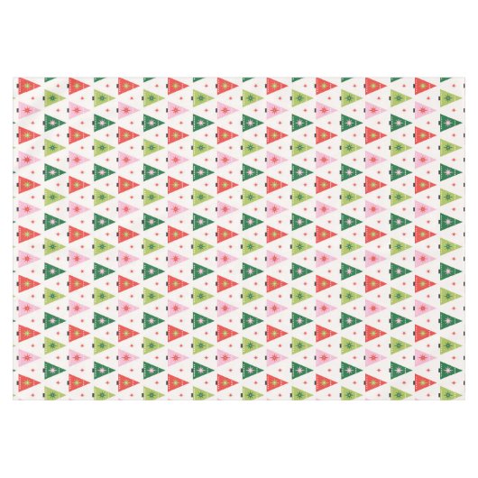 Kerstbomen in mid-century mod-stijl tafelkleed (Voorkant (Horizontaal))