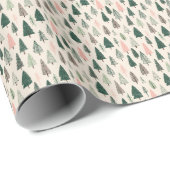 Kerstbomen in pastelkleuren inpakpapier (Rol Hoek)