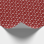 Kerstbomen in rood en wit cadeaupapier (Hoek)