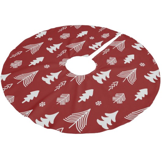 Kerstbomen in rood en wit kerstboom rok (Gekanteld)