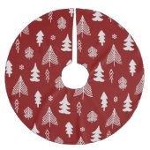 Kerstbomen in rood en wit kerstboom rok (Voorkant)