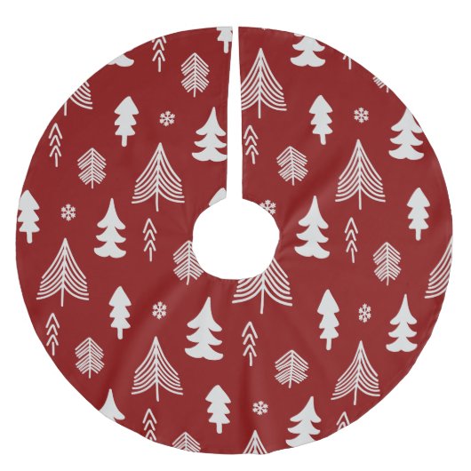 Kerstbomen in rood en wit kerstboom rok (Voorkant)