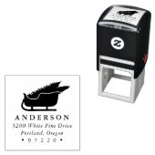 Kerstbomen in Sleigh Retouradres Zelfinktende Stempel (In situ)