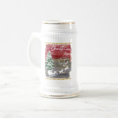 Kerstbomen in vintage stijl bierpul (Voorkant links)