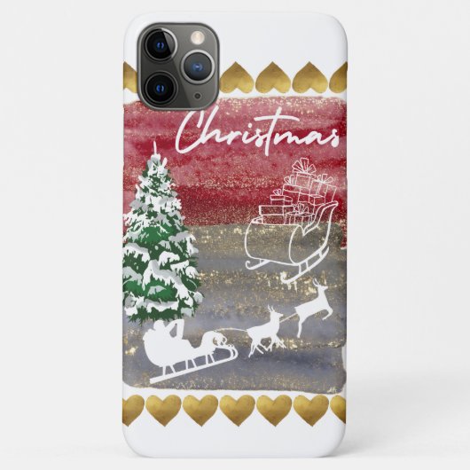 Kerstbomen in vintage stijl Case-Mate iPhone case (Achterkant)